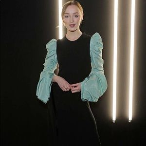 Tory Burch Gathered Taffeta Sleeve Dress ASO